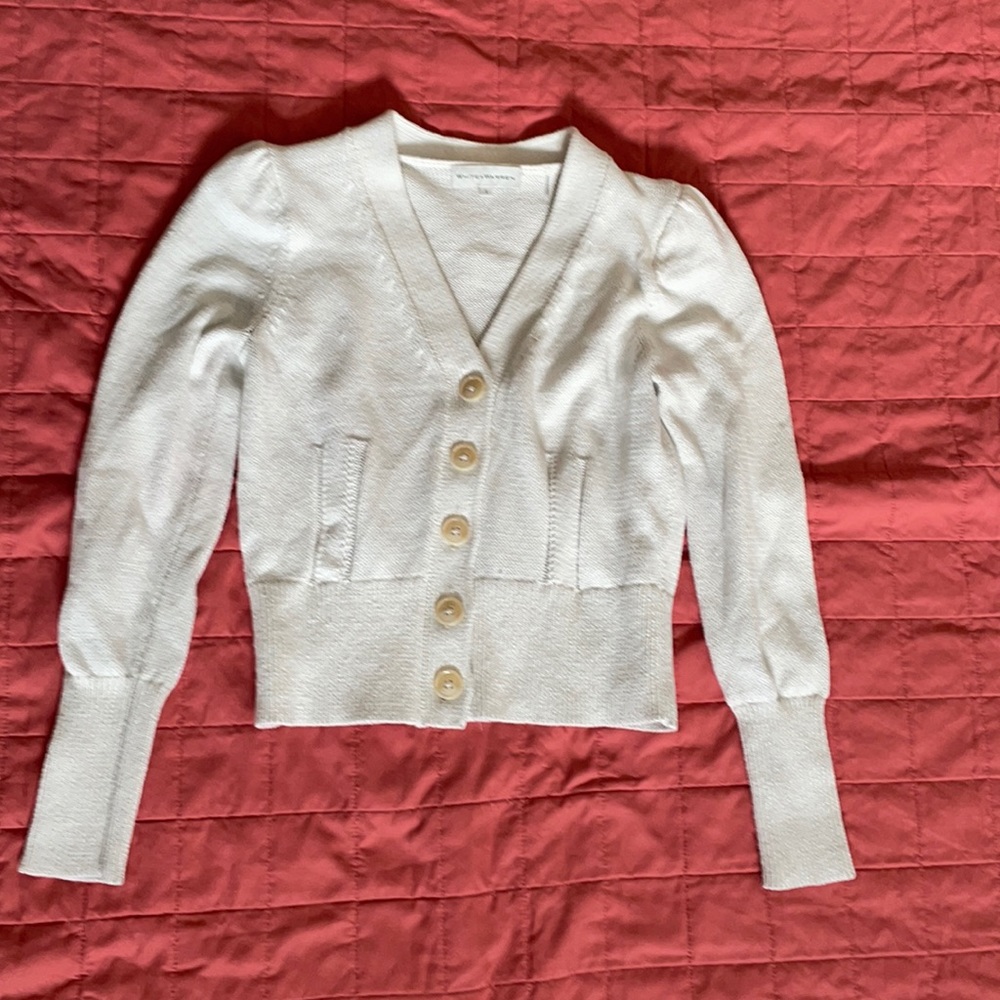 White cardigan